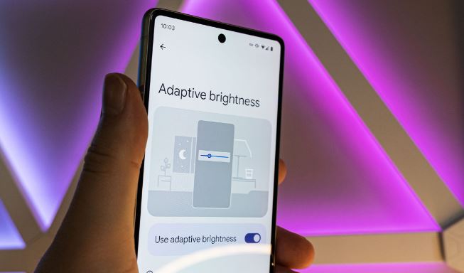this image shows Android's Adaptive Brightness
