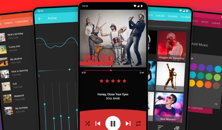 this picture shows Music Player Apps for Android